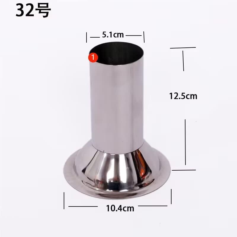 32 Meat Grinder Rice Cake Output Stainless Steel Accessories Mold 22 Funnel Universal Large Diameter Rice Cake Machine Parts