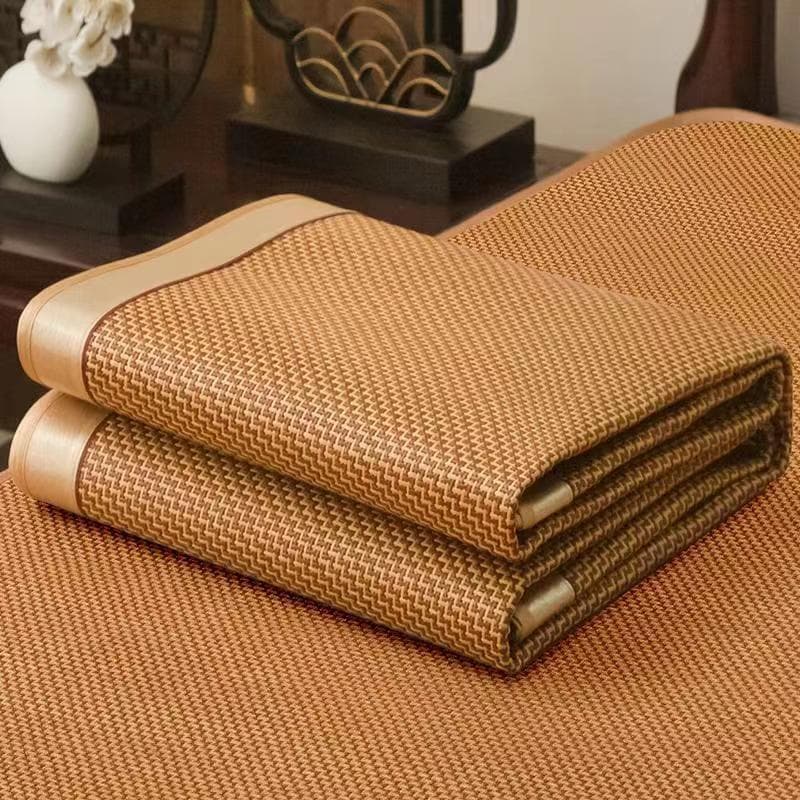Summer Rattan Mat 3-Piece Set Foldable Nap Bed Dorm Thick Mat Ice Silk Soft Mat Wholesale