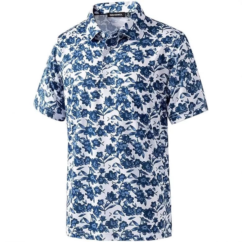 Golf Shirt Quick-Dry Short Sleeve Men's Wholesale Printed Top Moisture-Wicking Men's Turn-Down Collar Polo Shirt Factory