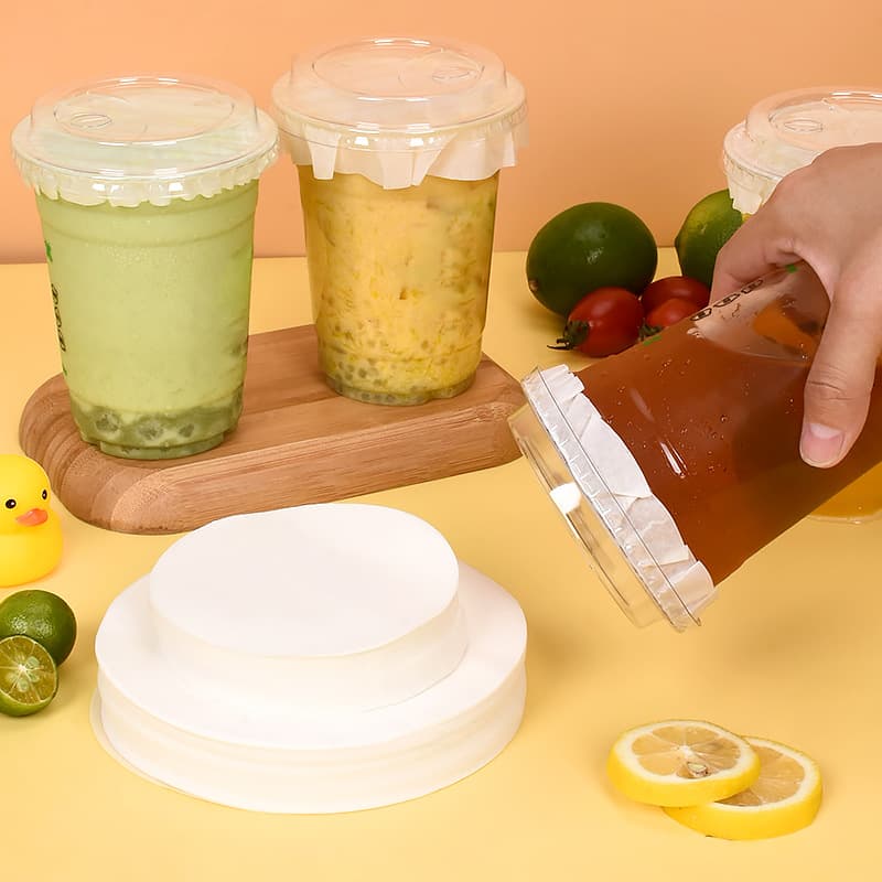 Milk tea leak-proof paper, milk tea sealing film, packaging sealing paper mold, coffee cup spill-proof paper, beverage and soy milk pad sealing paper