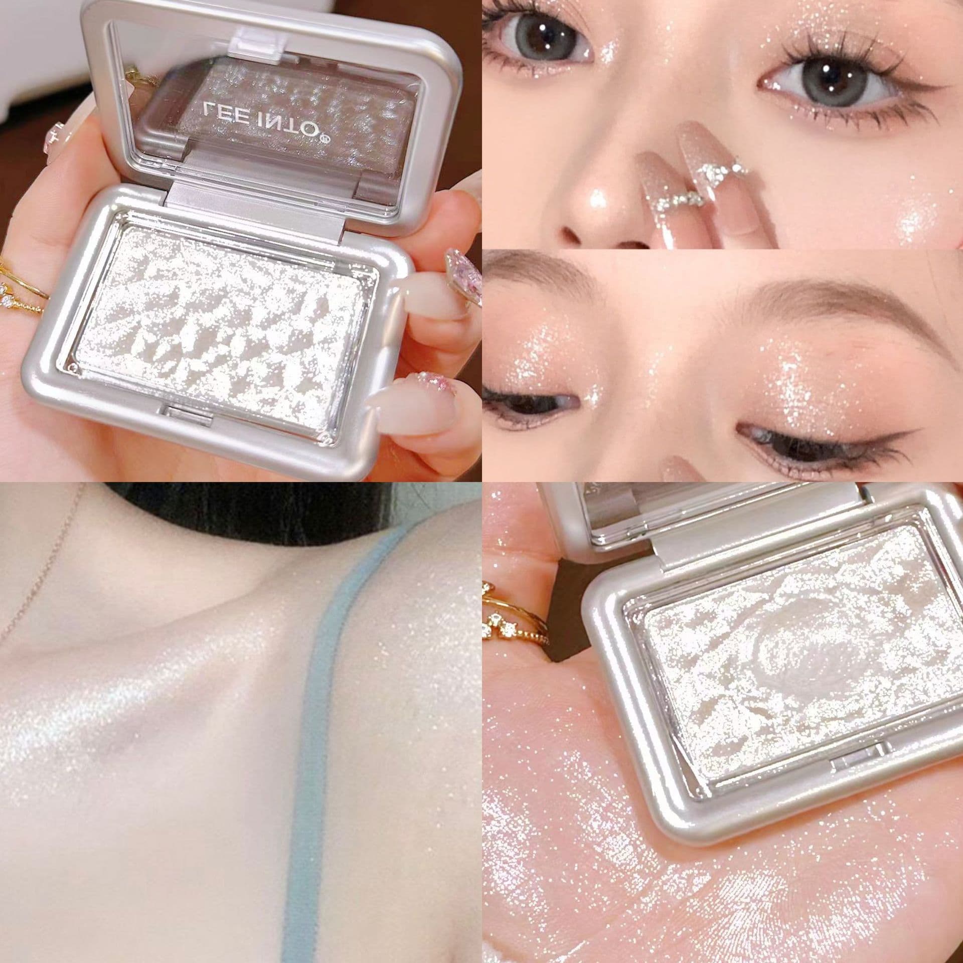 Concert Dream Wave Highlighter Eyeshadow Glitter Diamond Pearl Shimmer Pigmented Brightening Non-Falling Powder Single Color Student Affordable