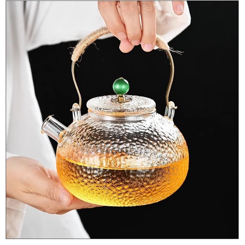 Heat-Resistant Glass Teapot for Electric Ceramic Hob, Boiling and Brewing Tea at Home, High-Temperature Gongfu Tea Maker