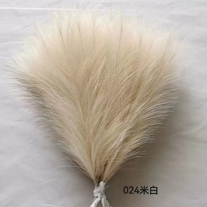 Pampas Grass Artificial Reeds Amazon Cross-Border Hot Selling Short Six-Branch Fake Bulrushes Artificial Reeds In Stock Home Decoration