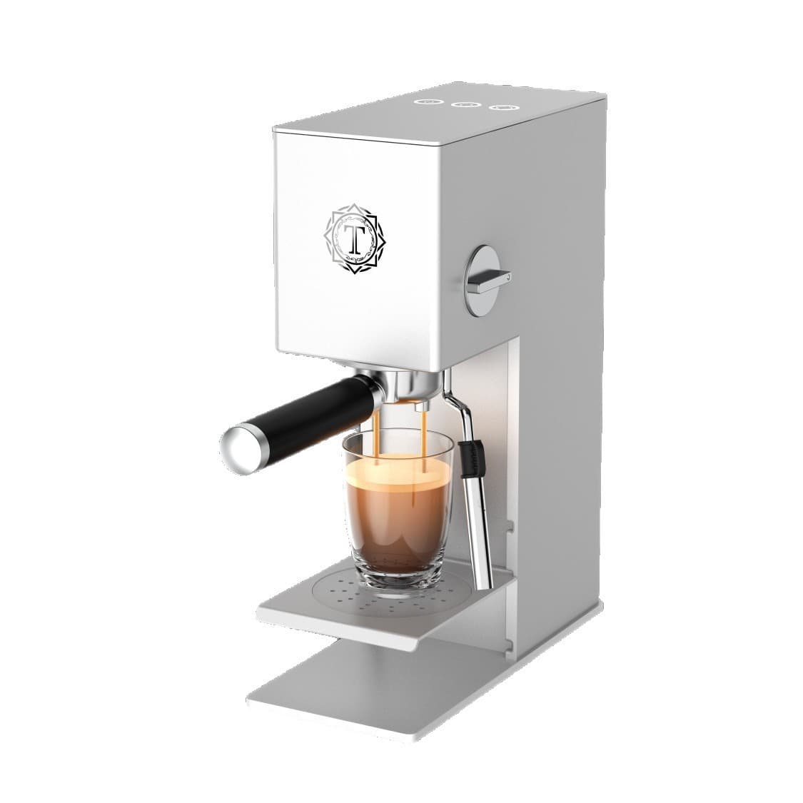 Cross-border Italian Espresso Machine Home Semi-Automatic Small Milk Frother Steam 20bar European American Standard Aluminum Alloy