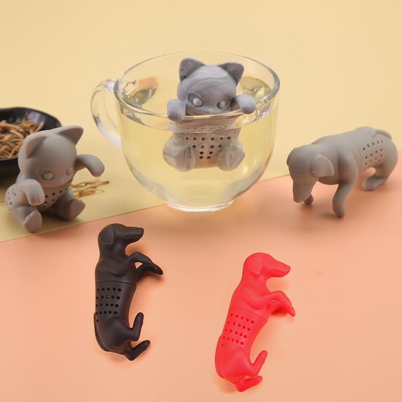 New Creative Animal-shaped Silicone Tea Infuser, Office Tea Leaf Filter, Portable for Outdoor Camping