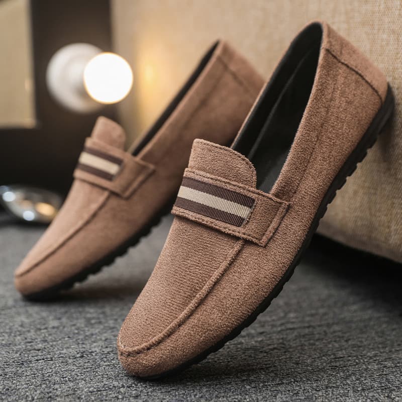 New summer men's breathable canvas loafers, Korean style, trendy casual shoes, slip-on, old Beijing style cloth shoes