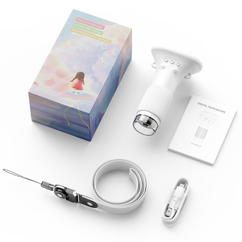 Cross-Border 372 Portable Children's Digital High-Definition Microscope Student Experimental Science Magnifying Glass Science Education Toy Gift