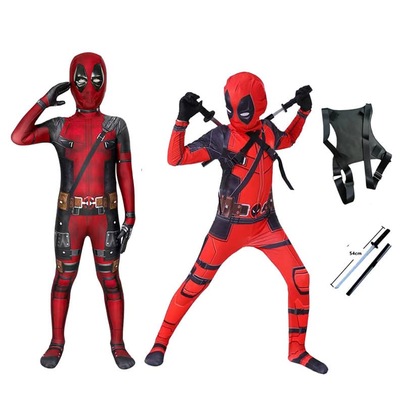Cross-border Deadpool Bodysuit Tight Children's Halloween Cosplay Anime Costume Men's