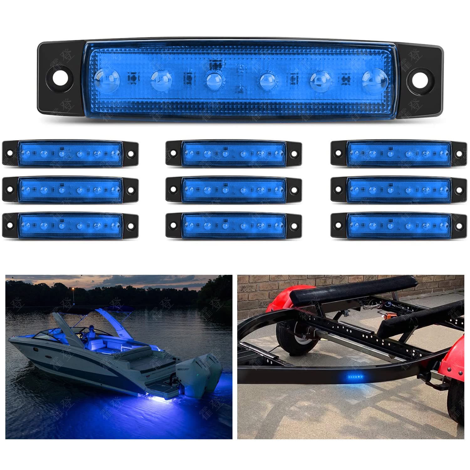 Cross-border LED tail lights oval two-color car lights high-bright truck tail lights plastic 12V tail lights