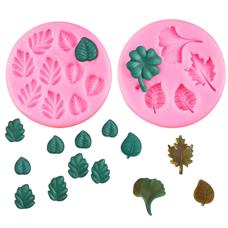 Maple Leaf, Ginkgo Leaf, Four-Leaf Clover Silicone Mold for Resin Casting, Epoxy, Fondant, Chocolate, DIY Leaf Decoration Mold