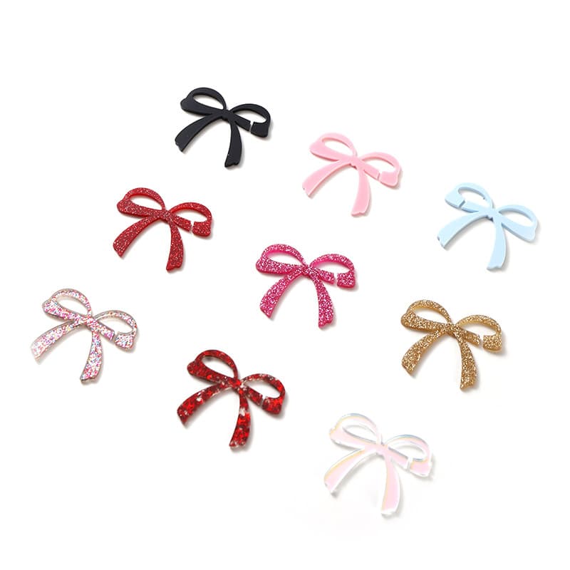 TX Cross-border Acrylic Wine Glass Charms Bow Multi-color Ins Style Premium Party Goblet Pendant Decorations