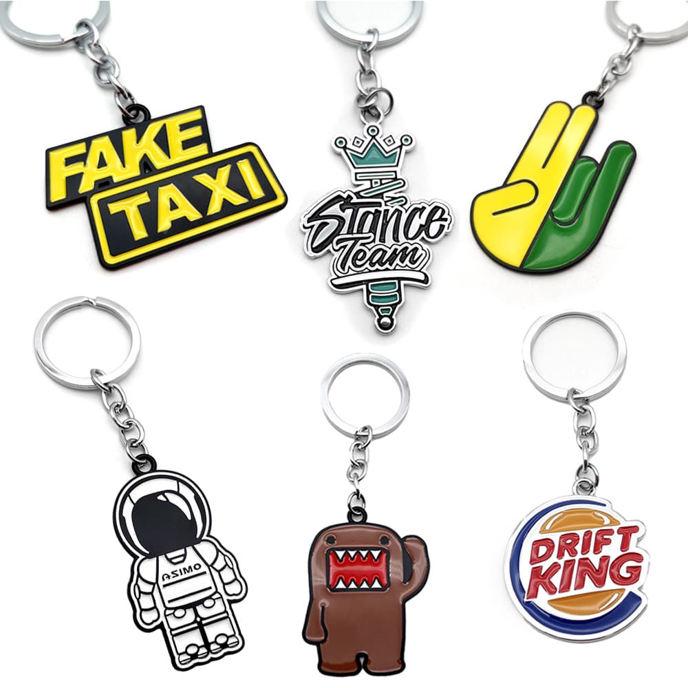 Best-selling JDM Car Modification Culture Metal Keychain Pendant for Export, Creative Design, Wholesale in Stock