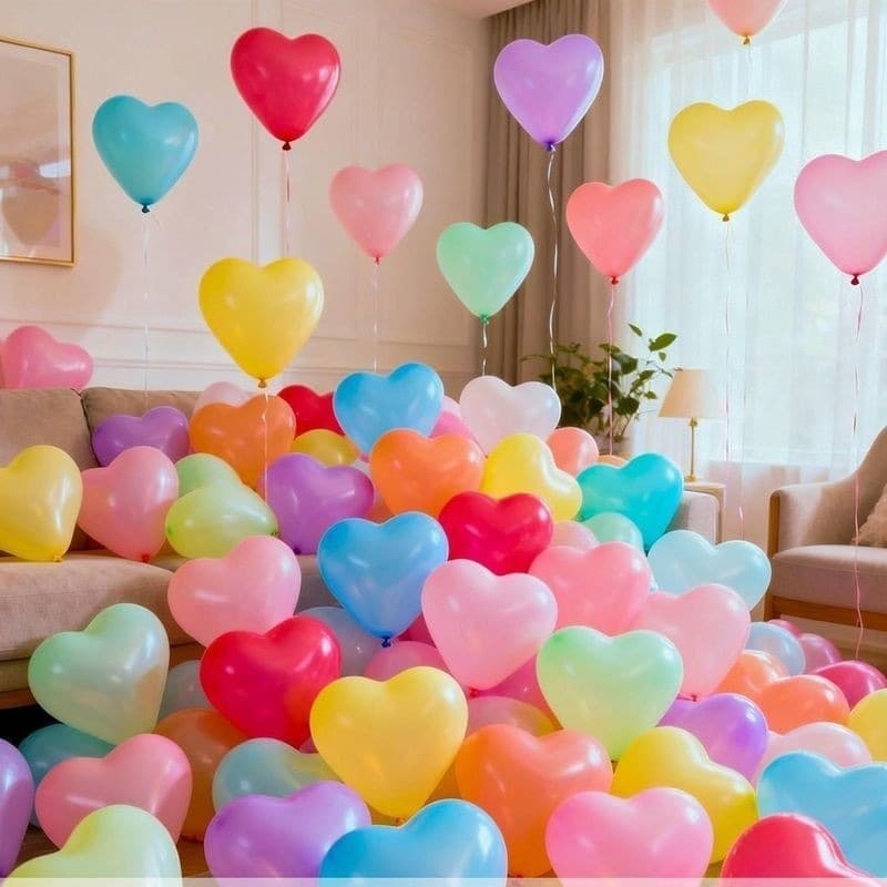 Matte Heart Balloons for Wedding Party Decoration Proposal Birthday Scene Setup Latex Macaron Heart Balloons