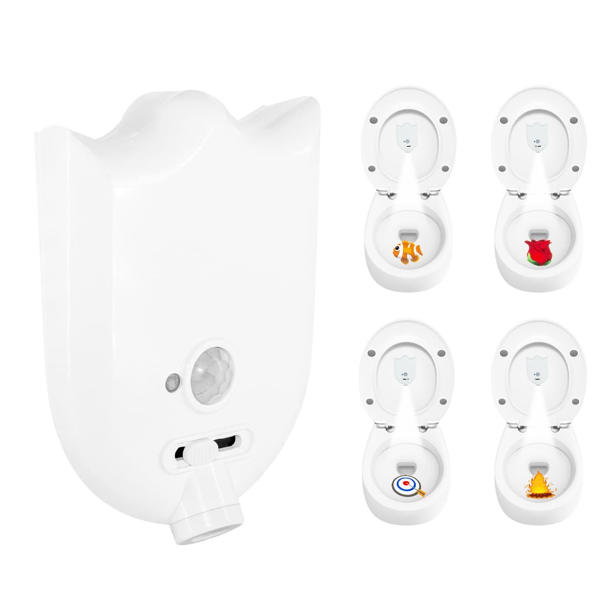 2024 New Product: LED Creative Toilet Projector Light with 4 Rotating Patterns