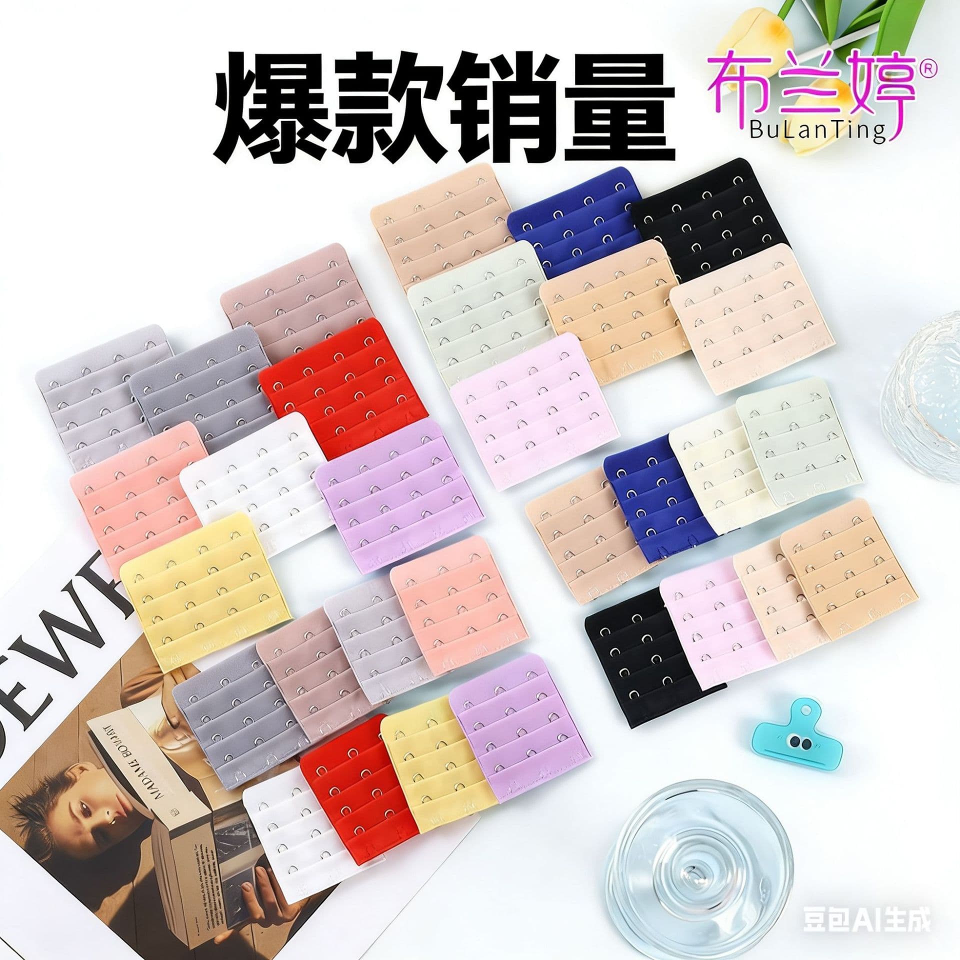 Bra Extender 4-Row 3-Hook 4-Hook Stainless Steel Back Bra Extender Underwear Accessories Buckle Extension Clasp