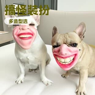 Funny Dog Mask, Hilarious Mouth Cover, TikTok Weibo Prank Lip Mask, Laughing Lips Headpiece, Nuanxing Store