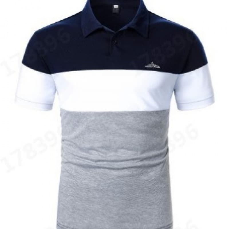 Cross-Border Foreign Trade Summer New Large Size Men's Casual Fashion 3D Digital Printed Short-Sleeved Polo Men's Lapel T-Shirt