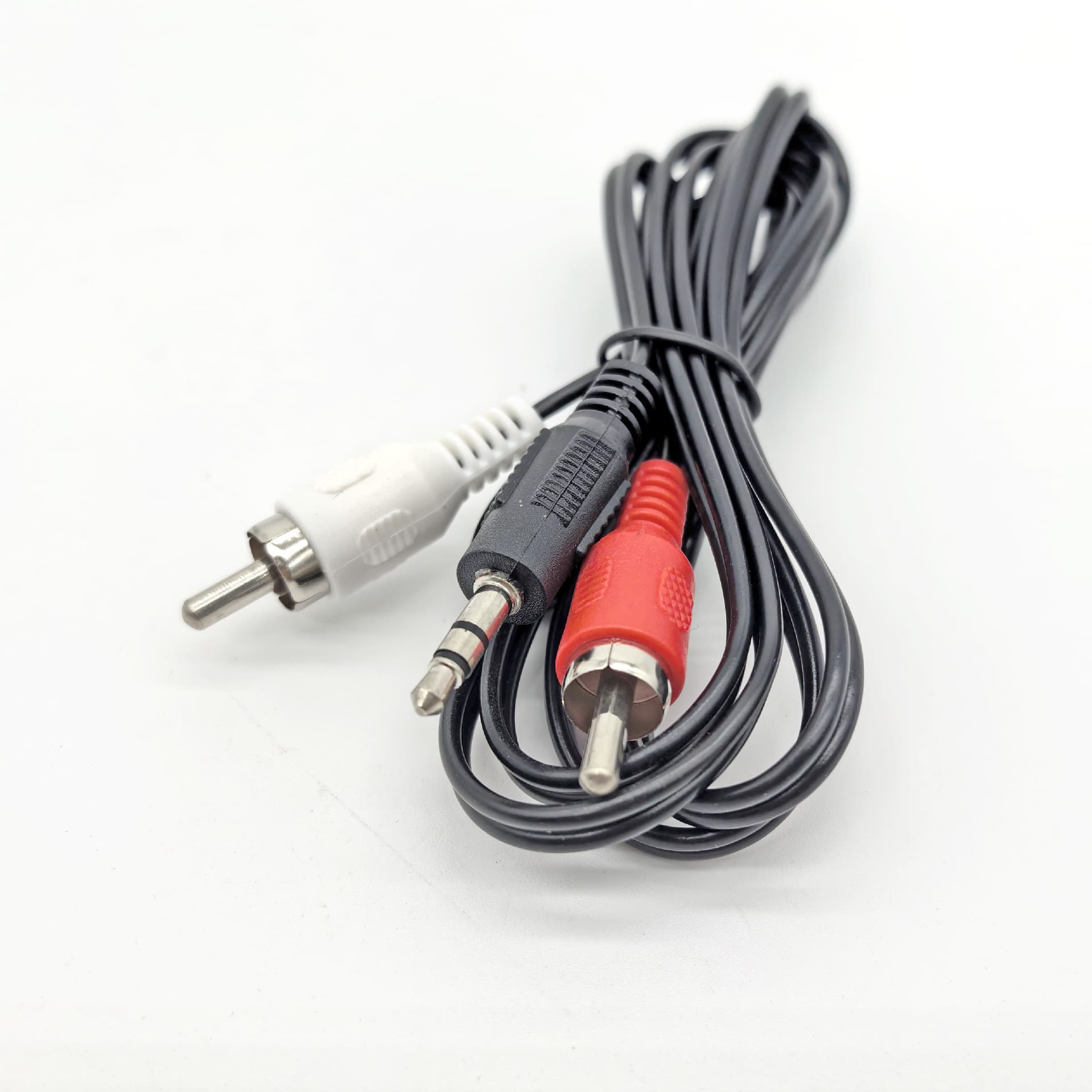1.2m thickened 1-to-2 audio cable, 3.5mm to dual RCA speaker cable, 1-to-2 signal cable