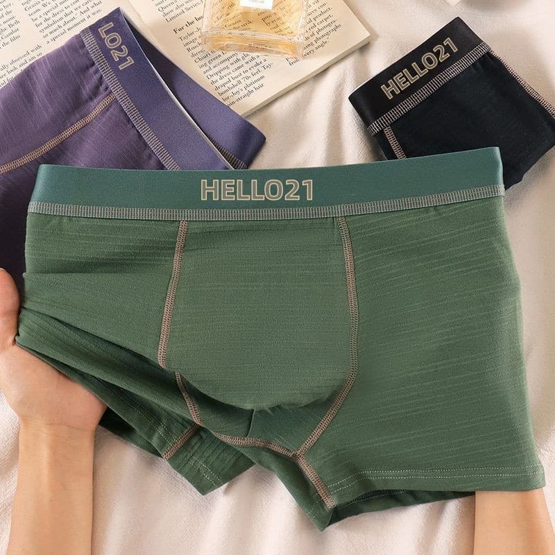 Source Factory Men's Underwear Trendy Boxer Briefs Personality TikTok Hot 2026 New Style Four-Corner Underpants