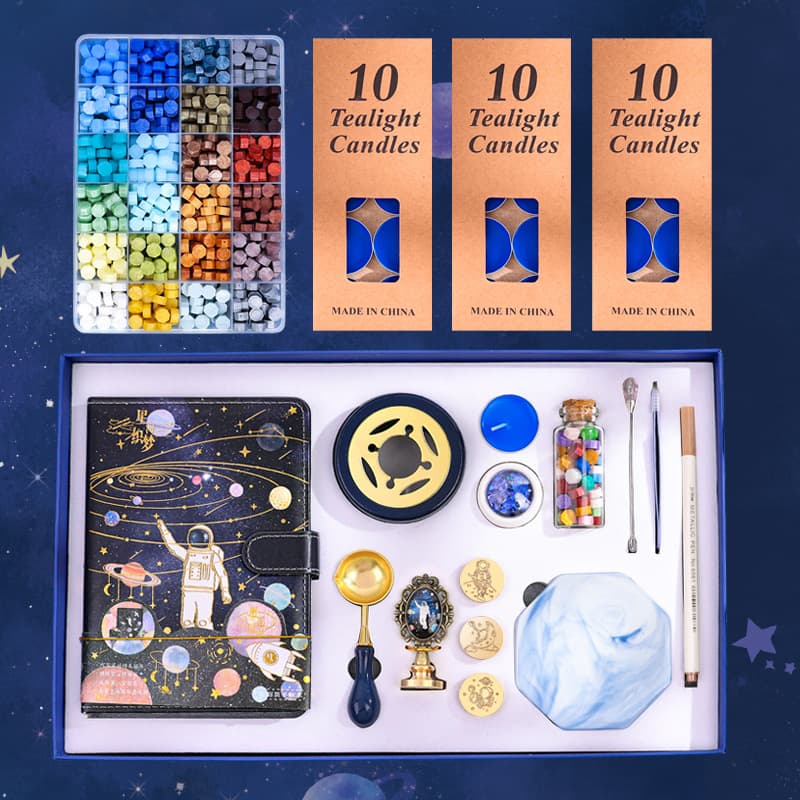Fire paint seal complete set wholesale wax grain seal head fire paint seal set New Year's new product Astronaut Little Prince fire paint
