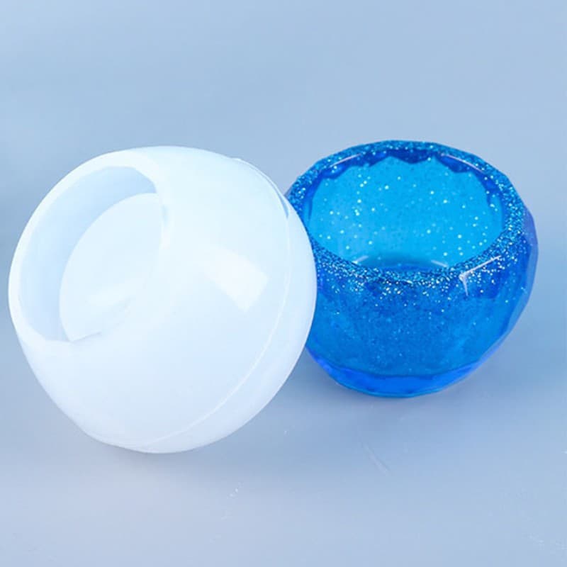 DIY Resin Mold Diamond Small Bowl Silicone Mold Mirror Crystal Resin Mold UV Resin Silicone Mold