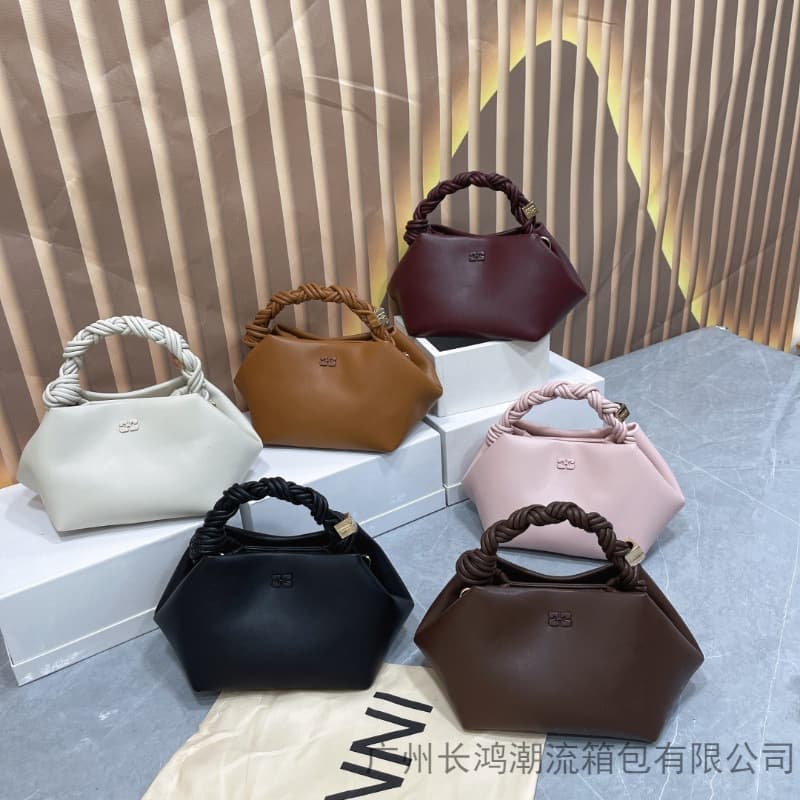 Cross-border Bestseller GANNI Genuine Leather Niche BOU BAG Handbag Premium Versatile Hexagonal Crossbody Women's Bag