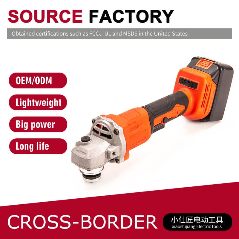 Brushless Angle Grinder High Power Polisher Cordless Charging Cutting Grinding Home Use Lithium Battery Angle Grinder