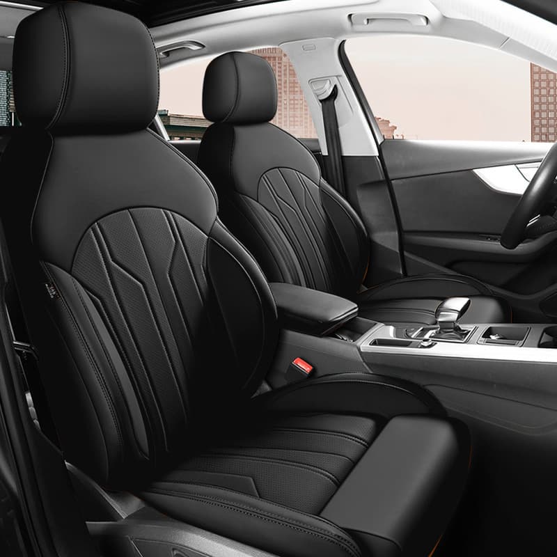 Car Seat Cover Faux Leather Full Wrap All-Season Universal Original Car Pattern Custom Fit Seat Cover Durable