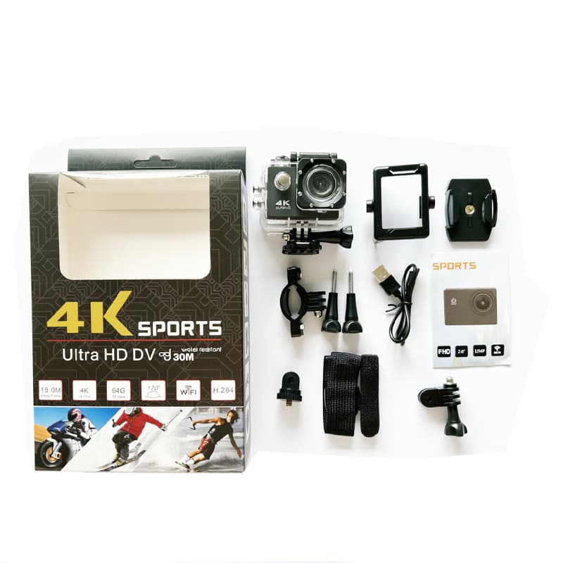 Cross-border Outdoor HD 4K Action Camera WiFi Waterproof Sports Camera Cycling Anti-shake Helmet Recorder