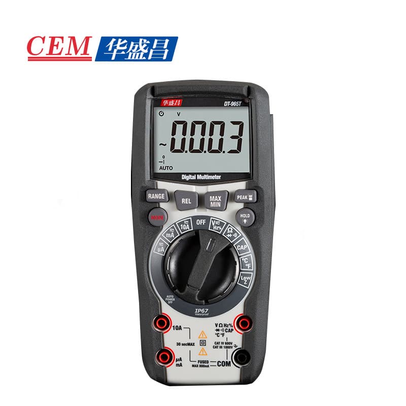 CEM Huashengchang Industrial Grade True RMS Multimeter Fully Automatic Range Voltage and Current Measurement DT-965