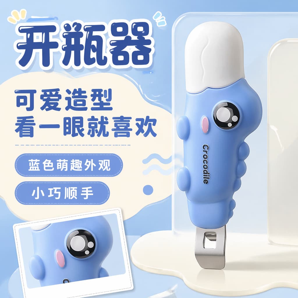 Magnetic two-in-one bottle opener creative cartoon children's home style refrigerator sticker small medicine bottle opening cap artifact