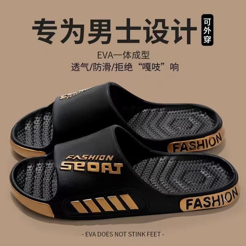 EVA Large Size Slippers for Men and Women, Indoor Home Wear, Ins Style, Anti-Slip, Student Couple Slippers, Men's Fashion