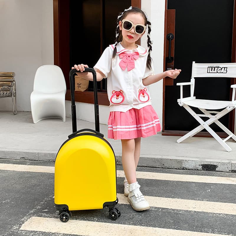 Baoding factory source children's luggage with customizable logo, universal wheels, cartoon suitcase, student trolley case in stock