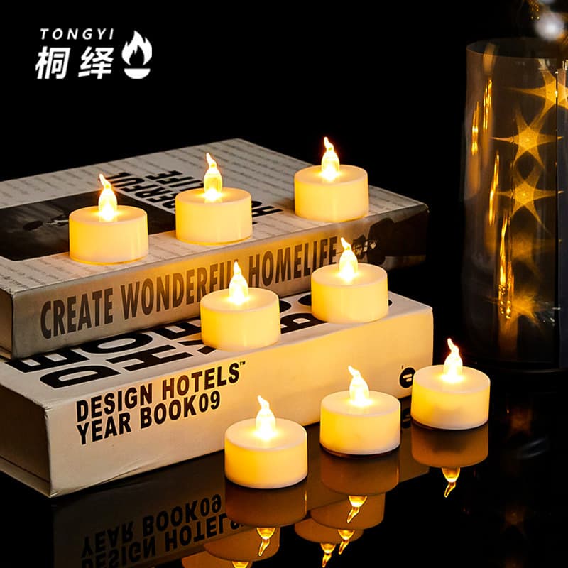 Factory direct sales transparent core tealight led electronic candle electronic simulation candle Christmas electronic tealight