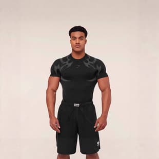 GYMSHAK Storm Seamless T-Shirt for Men Sports Fitness Running Basketball Training Quick-Dry Breathable Tight Fit