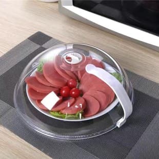 Cross-Border Extra-Large Microwave-Safe Transparent Food Cover, High-Temperature Resistant Plastic Dish Cover, Multi-Functional Fly-Proof