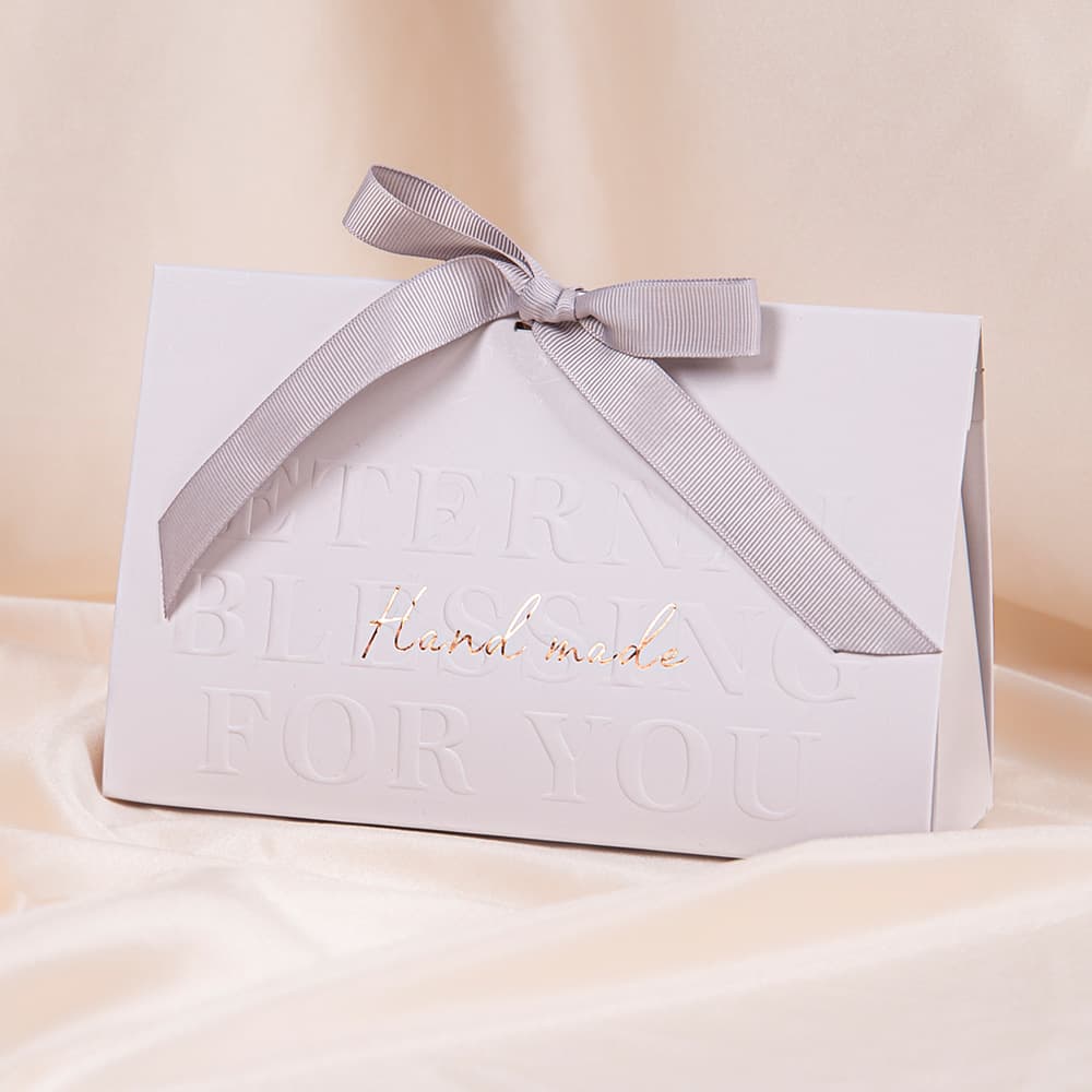 Folding triangular card box custom LOGO concave and convex silk scarf packaging carton hand-made packaging gift box design