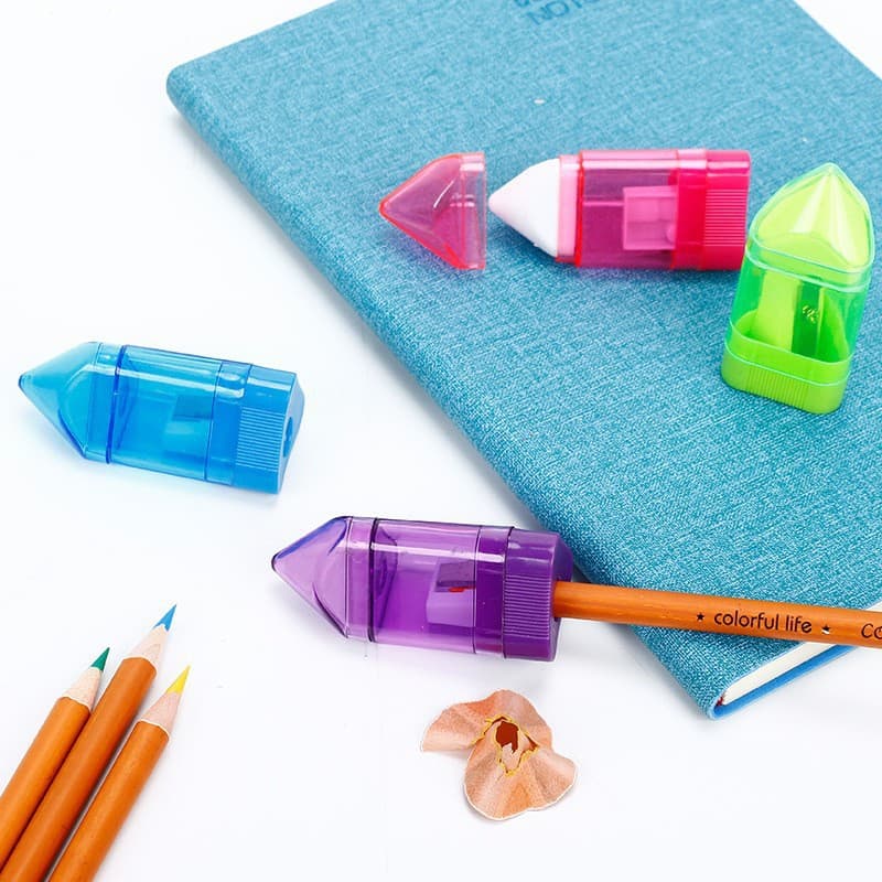 TAIHAO Triangle Eraser Pencil Sharpener Foreign Trade Sharpener Student Stationery Eyebrow Pencil Lead