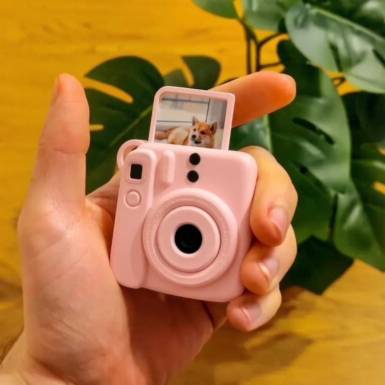 Cross-border Hot 3D Printed Polaroid Mini Stress Relief Keychain, Fits Small One-Inch Photos