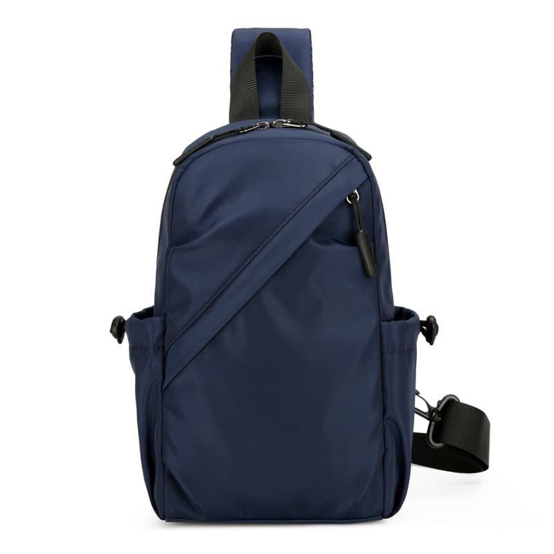 Spring New Arrival Men's Casual Fashion Crossbody Sling Bag Small Backpack Leather Film Chest Bag Minimalist Men's Bag Trendy