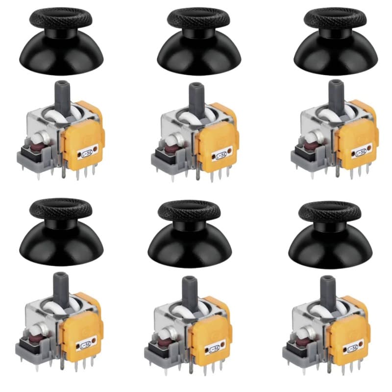 Jinfu Fourth Generation PS5 Hall Effect Joystick, PS5 Joystick, PS5 Controller 3D Joystick Cap Set, Joystick Accessories