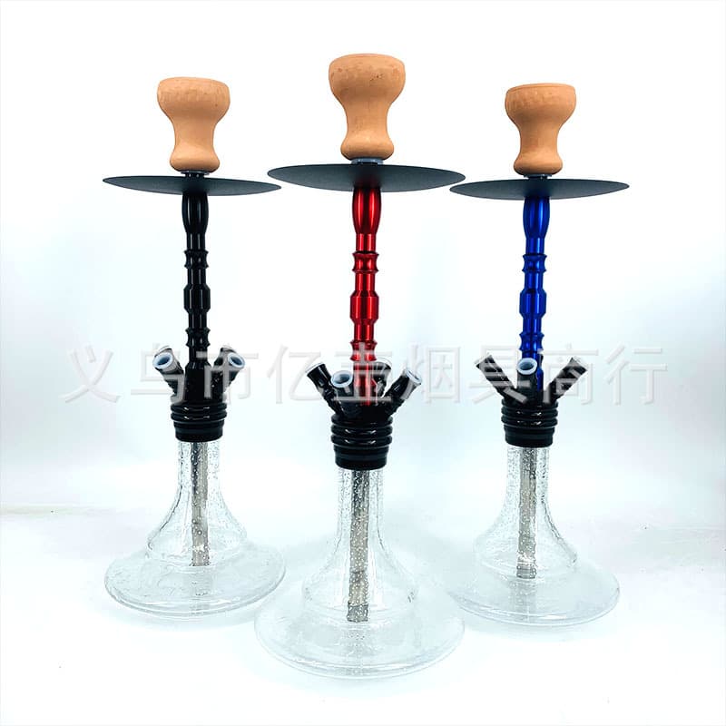 Factory Supply Cross-Border Arabic Glass Hookah Full Set Bar Medium Hookah Four-Hose Hookah Shisha