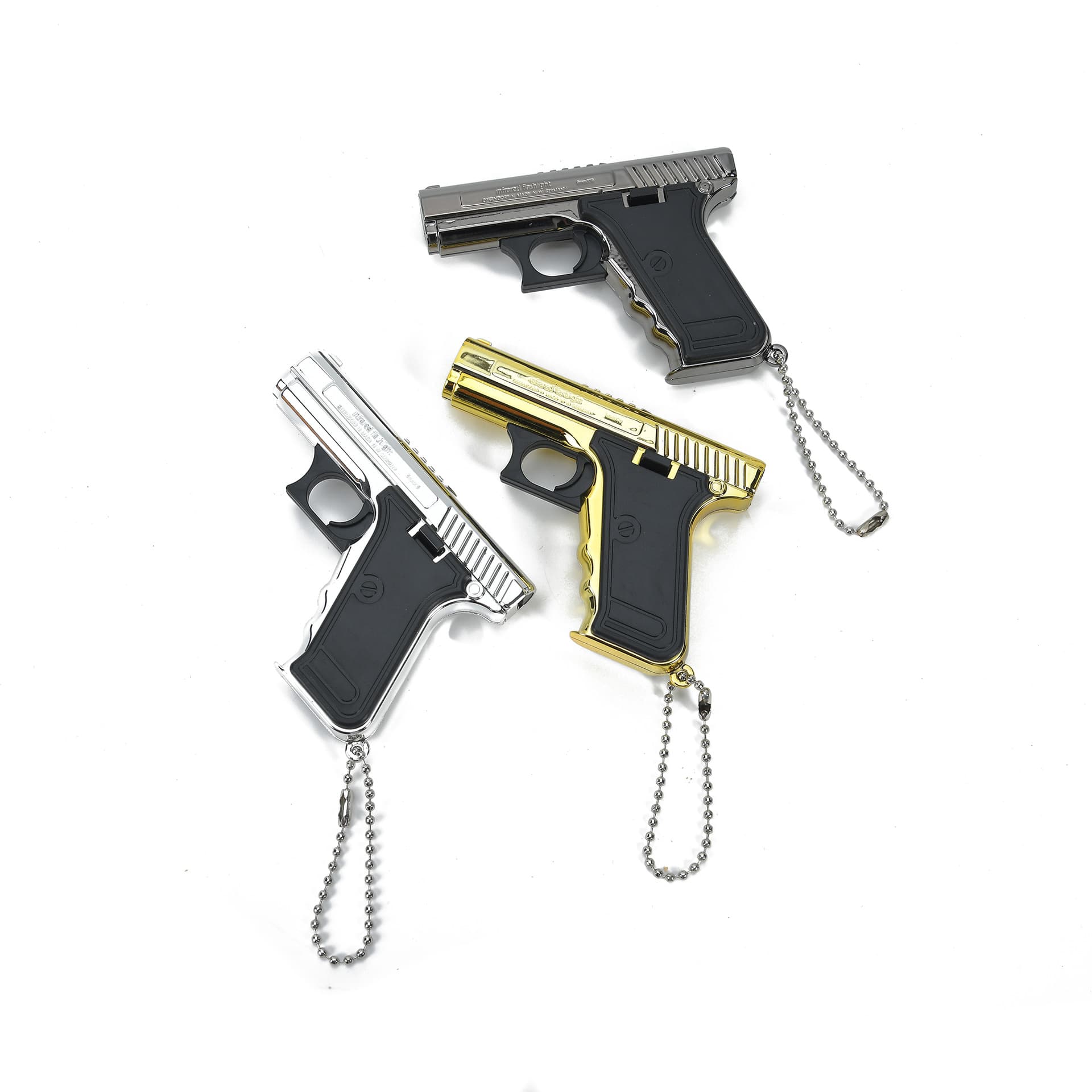 Pistol Pendant Keychain 2-in-1 Toy Gun Flashlight Laser Infrared Multifunctional Student Toy