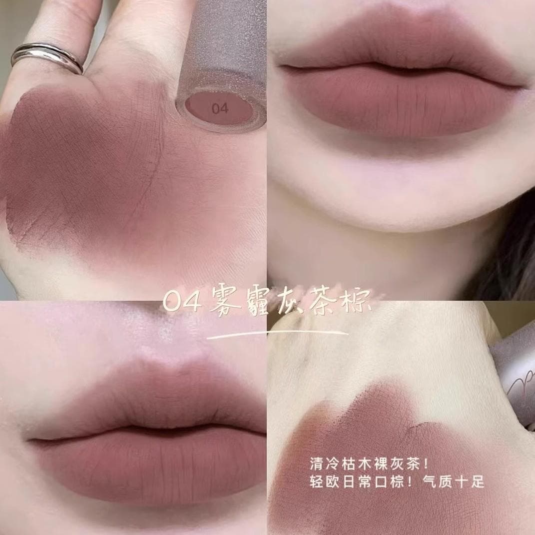 TOOTDODO Natural Look Velvet Matte Lipstick in Milk Tea Color, Soft Matte Nude Cinnamon Bean Pink