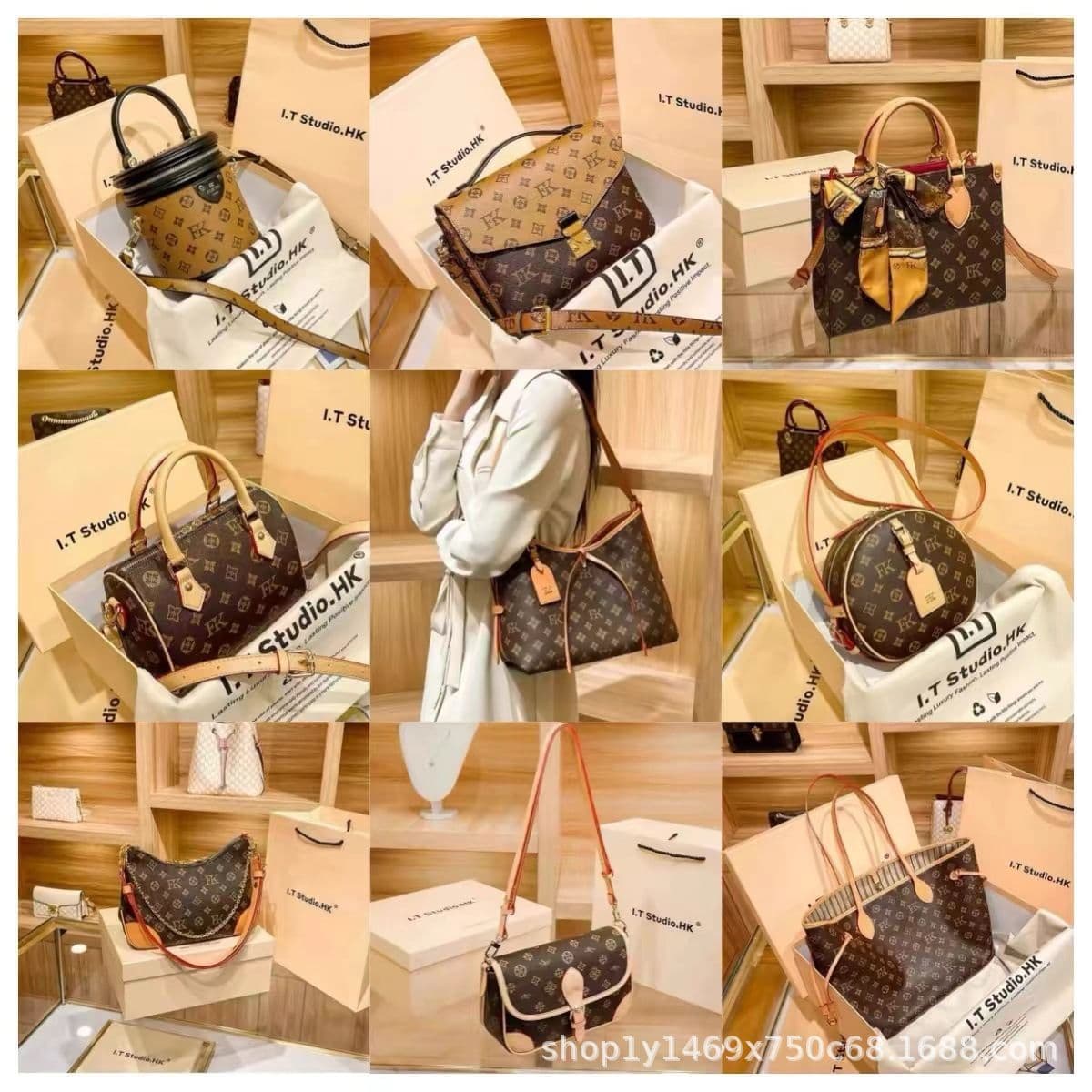 Direct Supply Cross-border MLV Women's Bag Montaigne Bag Postage Bag Horn Bag Underarm Bag Mahjong Bag Baguette Bag Chain Bag