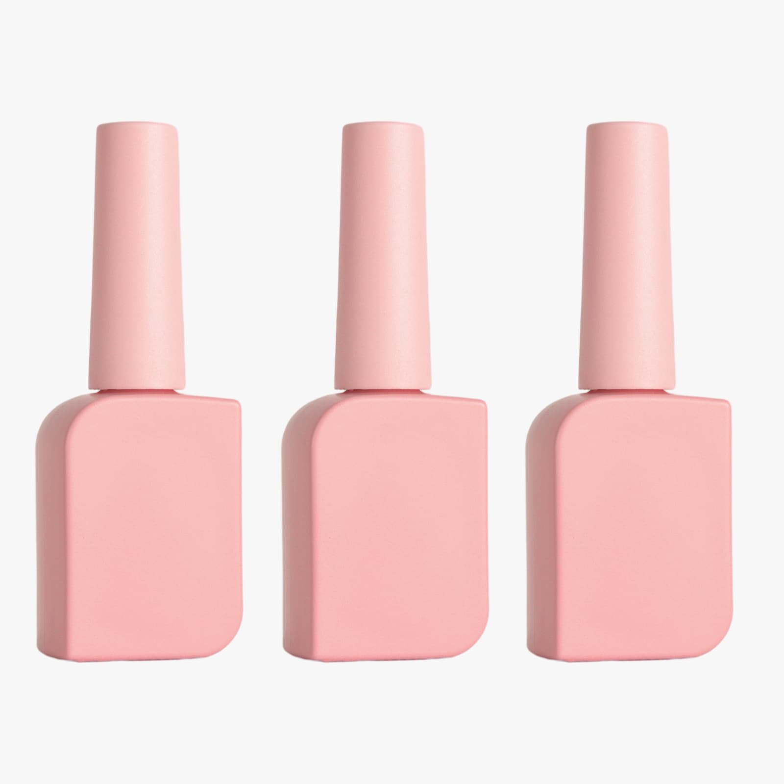 In Stock Pink Nail Gel Glass Bottle Large Capacity 15ml Square Bottle Nail Polish Refill Bottle New Hot Sale