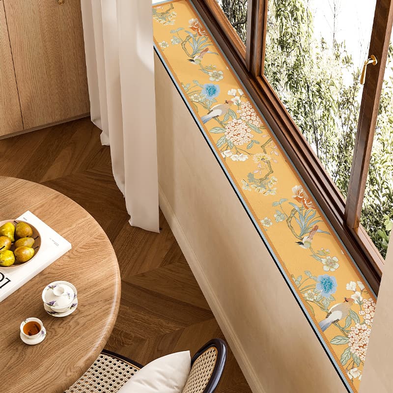 New Chinese Style Window Sill Mat Ultra-Narrow Window Cushion Waterproof Sunscreen Dustproof Window Edge Protection Mat Window Sill Transformation Tool