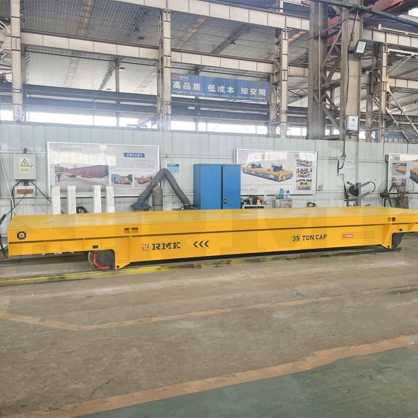 Heavy-Duty Rail Electric Flat Car Circular Operation Lifting Flatbed Cart Electric Rail Ground Flat Car