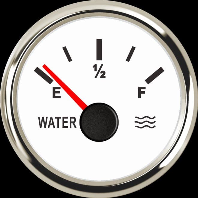 Boat Yacht Fuel Level Gauge RV Water Level Fuel Gauge 12V 24V Universal Signal 0-190 Ohm