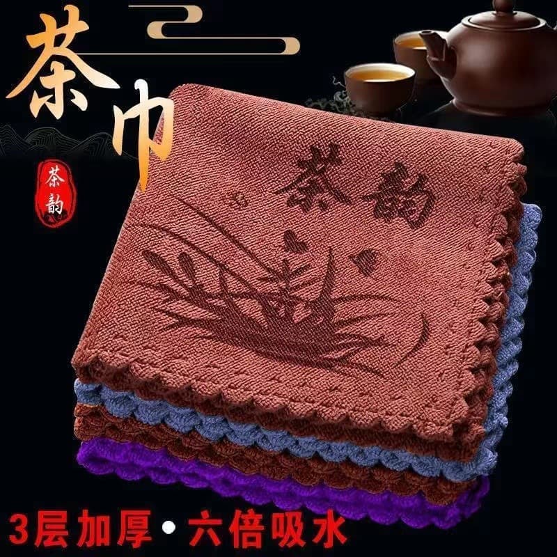 Free shipping, logo can be added, thickened, absorbent, lint-free microfiber tea cloth/towel, drop shipping available.